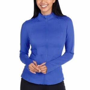 Women's SPYDER Blue Zip-Up Activewear Jacket